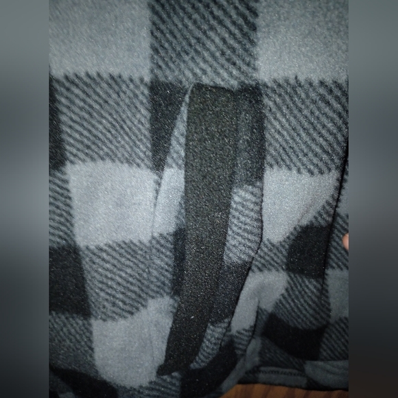 Chaps Sport Vest For Ralph Lauren Europe Mens XL Zip Fleece Black/Grey Plaid - Picture 12 of 16